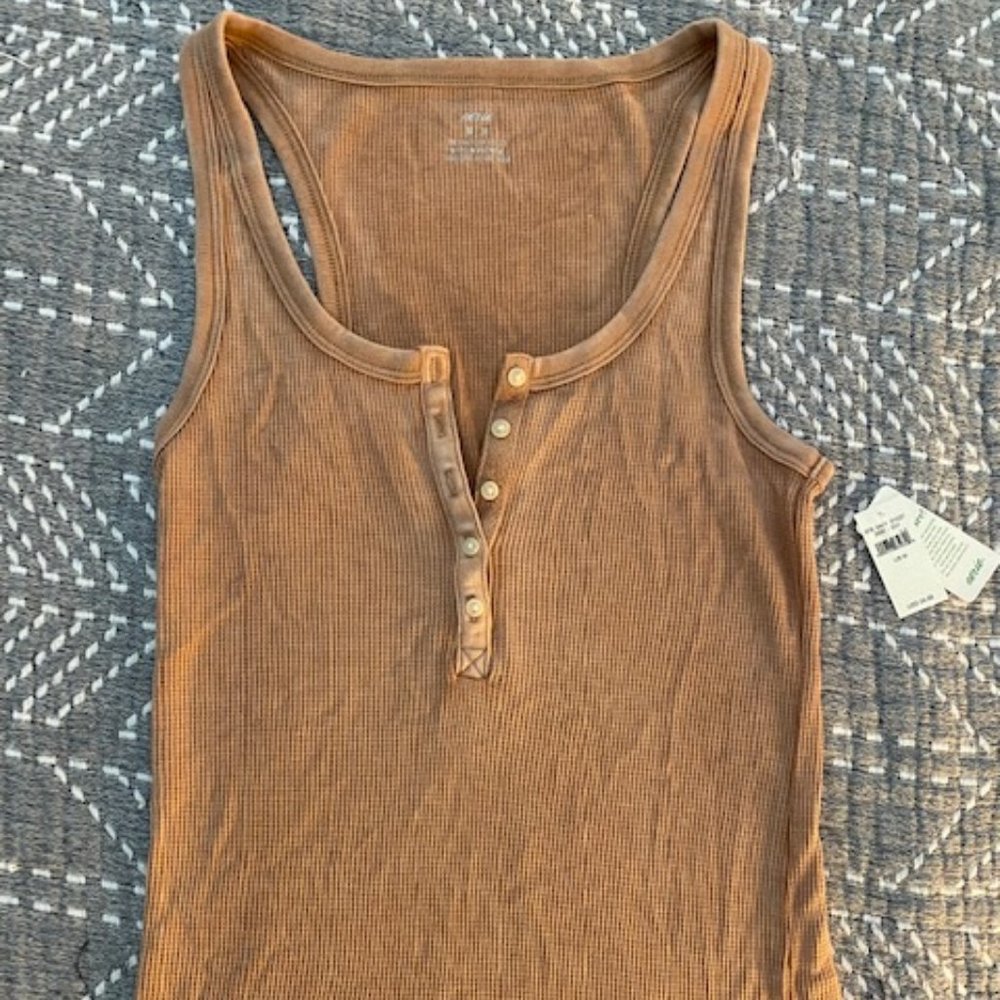 Waffle Henley Tank Top